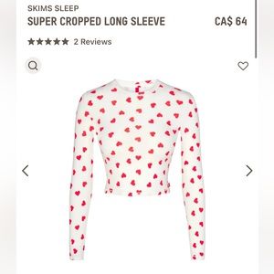 Skims limited edition valentines sleep set